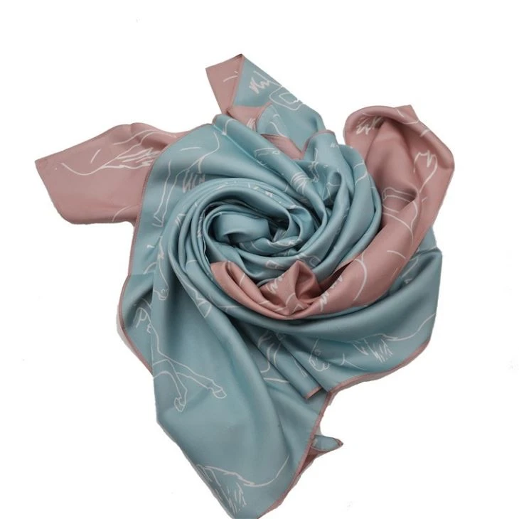 Silk Printed Scarf Long Scarf